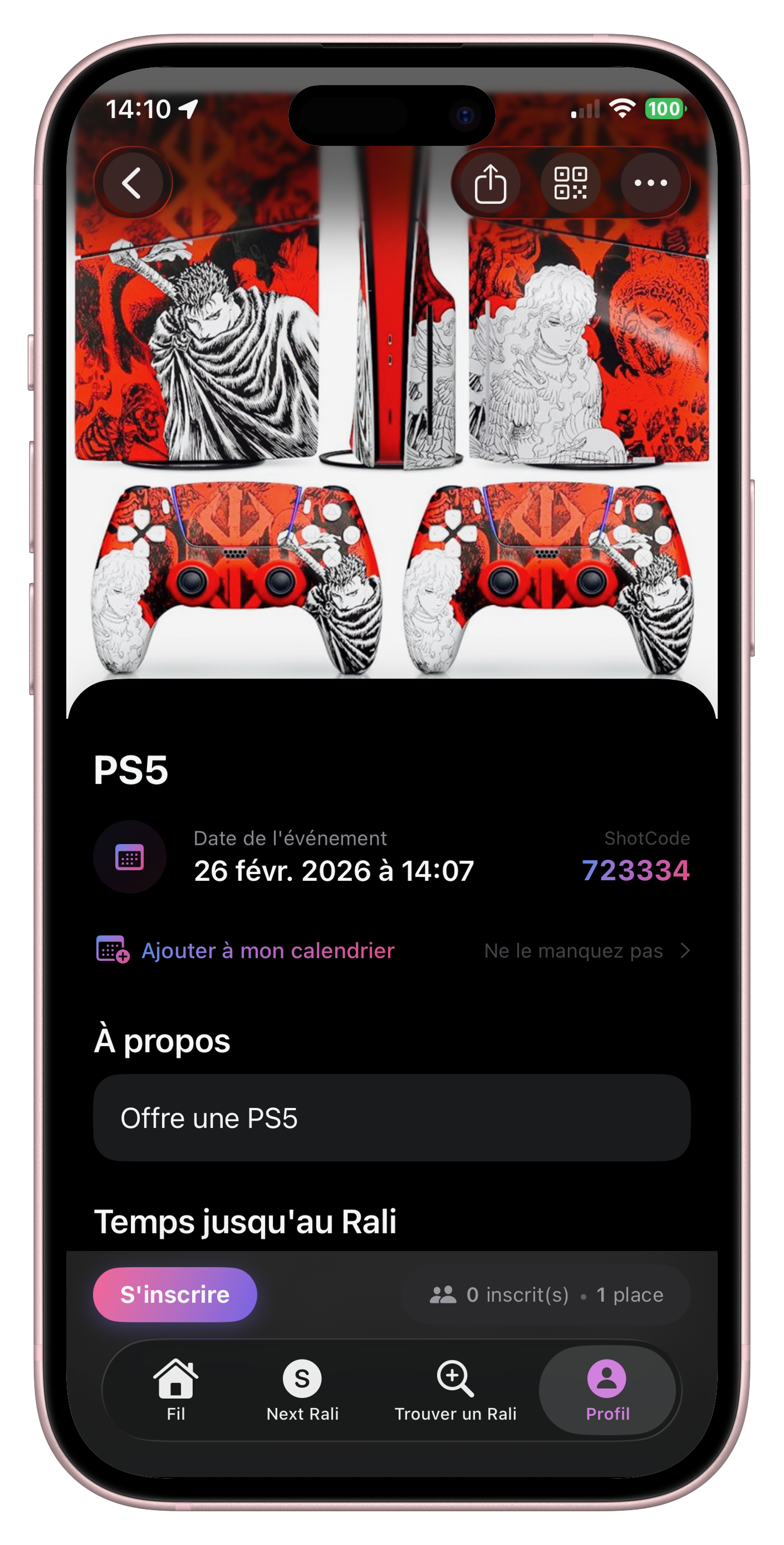 Détail d'un Rali et inscription